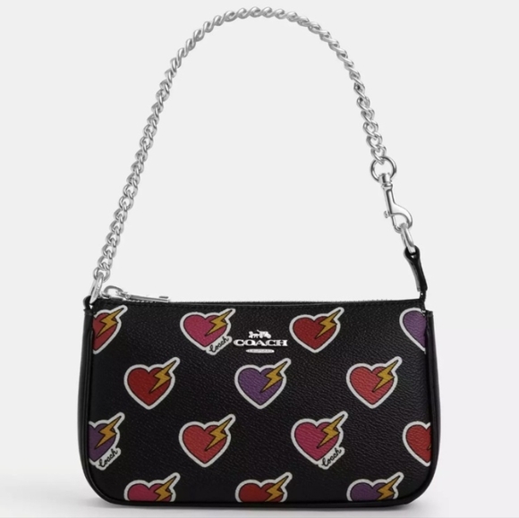 Coach Nolita 19 With Heart Bolt Print NWT